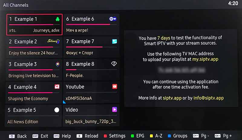اکانت IPTV تلوزیون اسمارت سامسونگ
