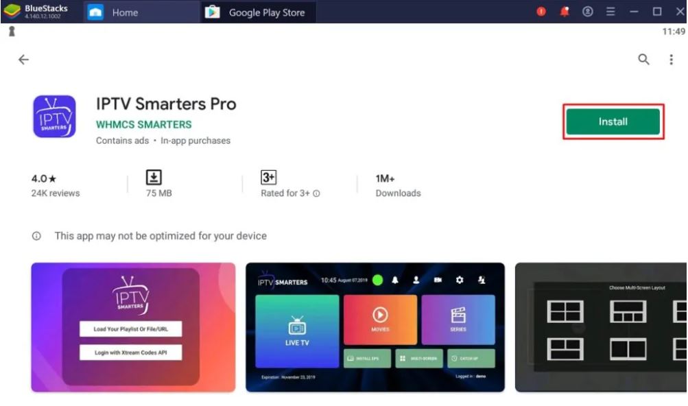 نصب IPTV SMARTERS