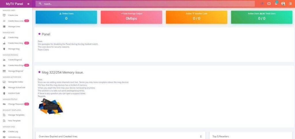 پنل نمایندگی Cobra IPTV